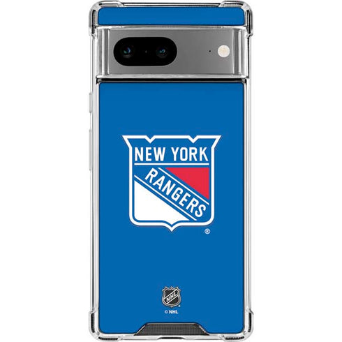 NHL New York Rangers Solid Background Google Pixel 7a Clear Case